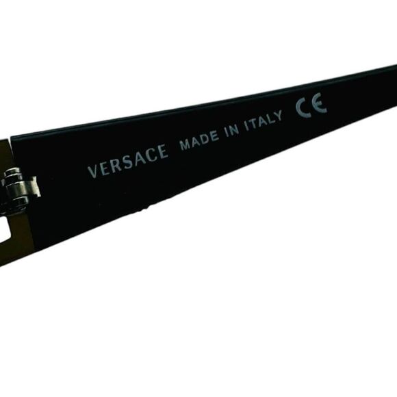 VERSACE Medusa Logo Sunglasses Black Gray Silver Gradient Lenses Unisex Made In - Picture 8 of 8